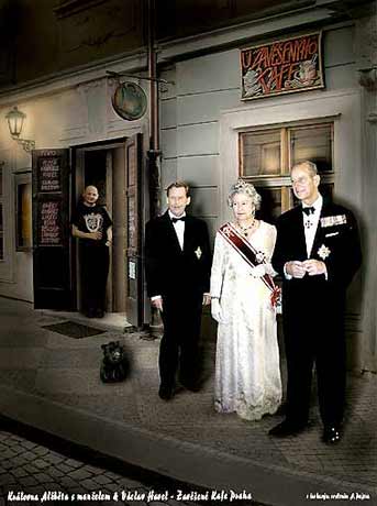 Kuba Krejci with Frank, Václav Havel & Queen Elizabeth